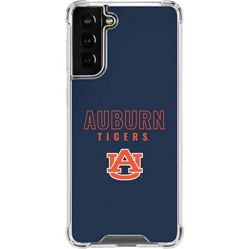 Auburn University Tigers Outline Galaxy S21 FE Clear Case